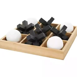 Sale Kirklands Home Wooden Black & White 3D Tic Tac Toe Set