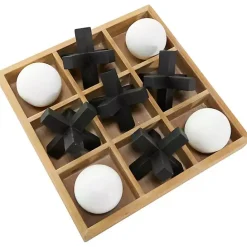 Sale Kirklands Home Wooden Black & White 3D Tic Tac Toe Set