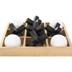 Sale Kirklands Home Wooden Black & White 3D Tic Tac Toe Set