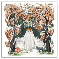 Hot Kirklands Home Woodland Ghost Halloween Canvas Art Print
