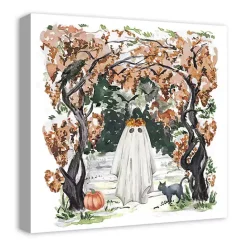 Hot Kirklands Home Woodland Ghost Halloween Canvas Art Print