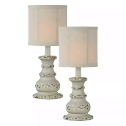 Sale Kirklands Home Woodlawn Blue Betty Mini Table Lamps, Set of 2