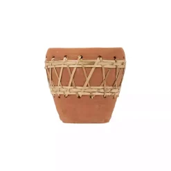 Best Kirklands Home Woven Diamond Terracotta Planter Tan