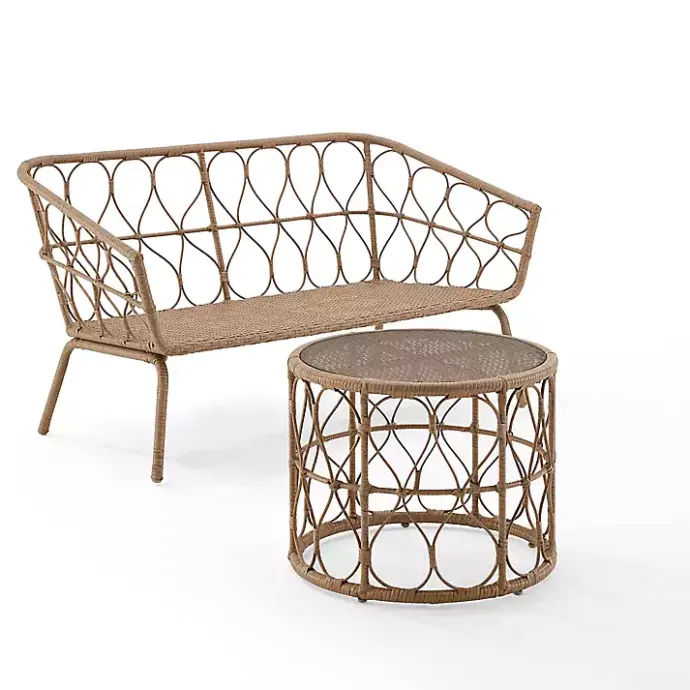 Kirklands Home Woven Loop Rattan 2-pc. Outdoor Loveseat Set