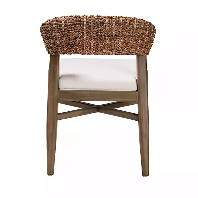 Discount Kirklands Home Woven Rattan Modern Bohemian Dining Chair White