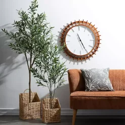 Best Kirklands Home Woven Recgle Baskets with Handles, Set of 2 Tan