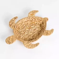 Online Kirklands Home Woven Sea Turtle Decorative Coastal Tray Tan