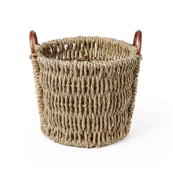 Discount Kirklands Home Woven Seagrass and Rat Baskets, Set of 2 Tan