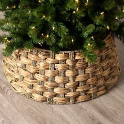 Best Kirklands Home Woven Seagrass Christmas Tree Collar, 28in. Tan