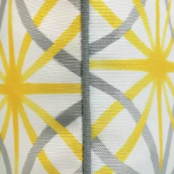 Sale Kirklands Home Yellow & Gray Geometric Flowers Outdoor Pillow