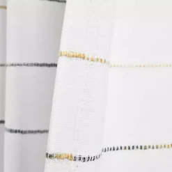 Hot Kirklands Home Yellow and Gray Ombre Stripe Shower Curtain