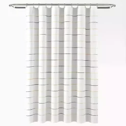 Hot Kirklands Home Yellow and Gray Ombre Stripe Shower Curtain