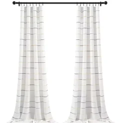 Sale Kirklands Home Yellow and Gray Stripe Curtain Panel Set, 95 in.