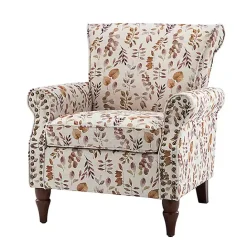 Outlet Kirklands Home Yellow and Orange Leaf Upholstered Accent Chair