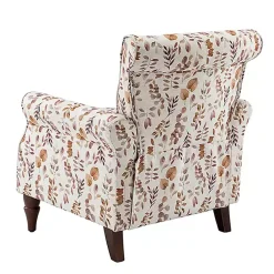 Outlet Kirklands Home Yellow and Orange Leaf Upholstered Accent Chair