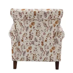 Outlet Kirklands Home Yellow and Orange Leaf Upholstered Accent Chair
