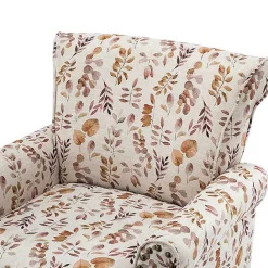 Outlet Kirklands Home Yellow and Orange Leaf Upholstered Accent Chair