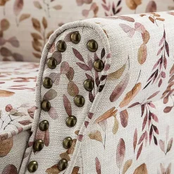 Outlet Kirklands Home Yellow and Orange Leaf Upholstered Accent Chair