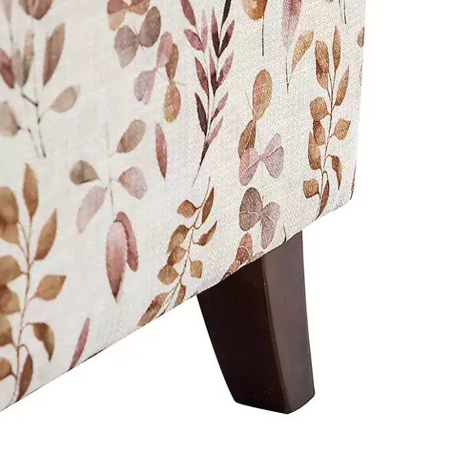 Outlet Kirklands Home Yellow and Orange Leaf Upholstered Accent Chair