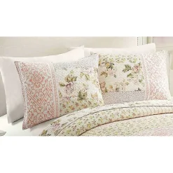 Hot Kirklands Home Yellow and Pink Patchwork Blooms Full/Queen Quilt