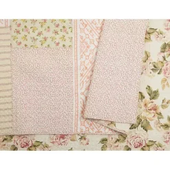 Hot Kirklands Home Yellow and Pink Patchwork Blooms Full/Queen Quilt