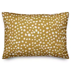 Discount Kirklands Home and White Polka Dot Relax Outdoor Pillow Yellow