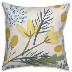 Sale Kirklands Home Yellow Botanicals Pillow