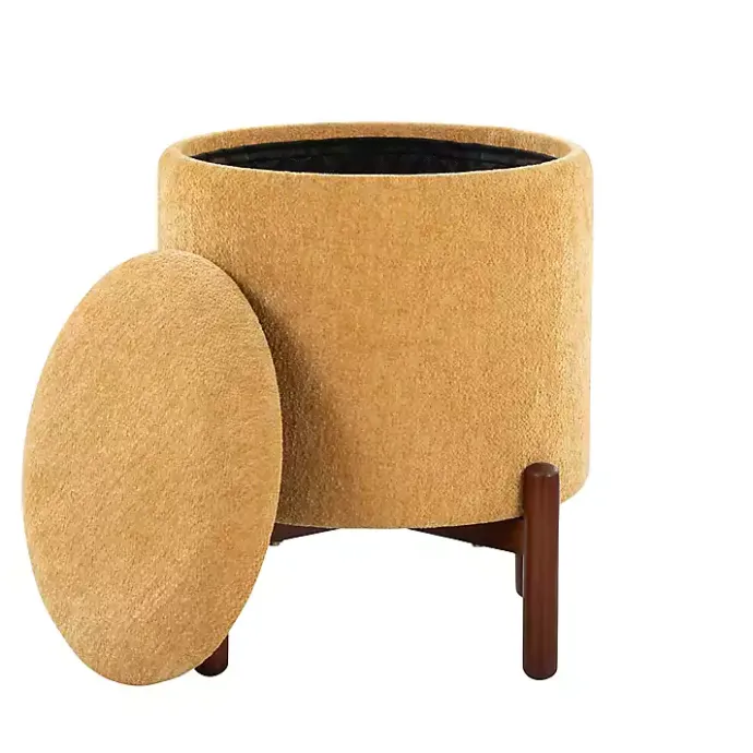 Clearance Kirklands Home Daniella Storage Ottoman Yellow