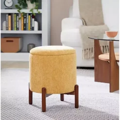 Clearance Kirklands Home Daniella Storage Ottoman Yellow