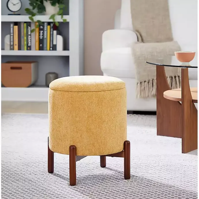 Clearance Kirklands Home Daniella Storage Ottoman Yellow