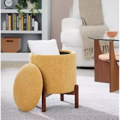 Clearance Kirklands Home Daniella Storage Ottoman Yellow