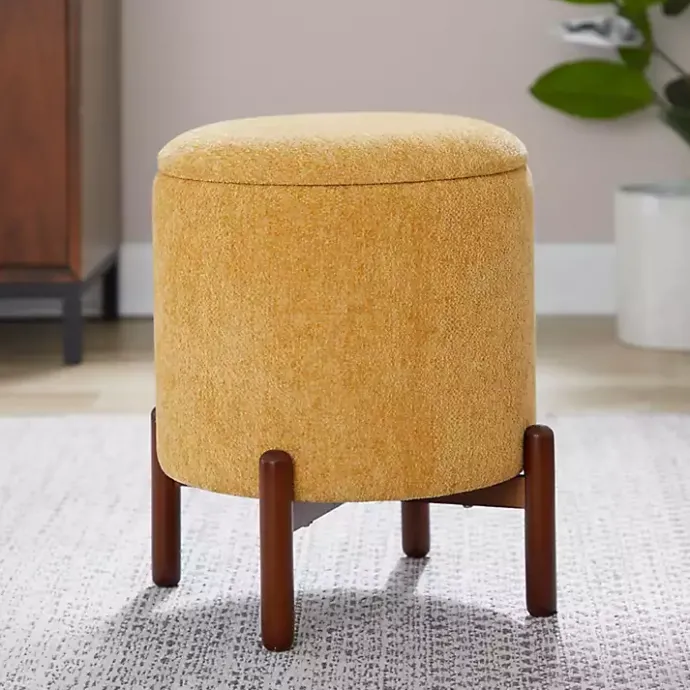 Clearance Kirklands Home Daniella Storage Ottoman Yellow