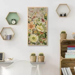 Kirklands Home Flowers Framed Canvas Art Print Yellow