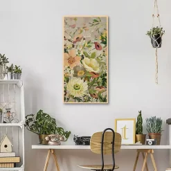 Kirklands Home Flowers Framed Canvas Art Print Yellow