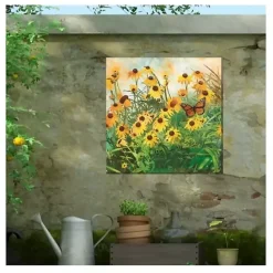 Sale Kirklands Home Yellow Flowers Outdoor Canvas Art Print