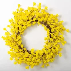 Outlet Kirklands Home Forsythia Flowers Wreath Yellow