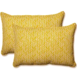 Best Kirklands Home Herringbone Outdoor Long Pillows, Set of 2 Yellow