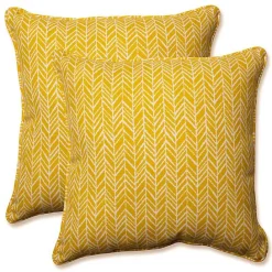 Best Kirklands Home Herringbone Outdoor Pillows, Set of 2 Yellow