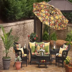 Outlet Kirklands Home Herringbone Outdoor Lumbar Pillow Set Yellow