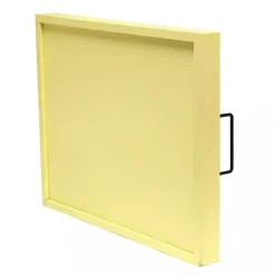 Kirklands Home Hoppy Easter Wood Tray Yellow