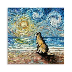 New Kirklands Home Yellow Lab Beach Days Canvas Art Print