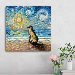 New Kirklands Home Yellow Lab Beach Days Canvas Art Print