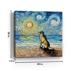 New Kirklands Home Yellow Lab Beach Days Canvas Art Print