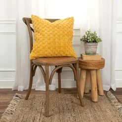 Clearance Kirklands Home Looped Cotton Throw Pillow Yellow