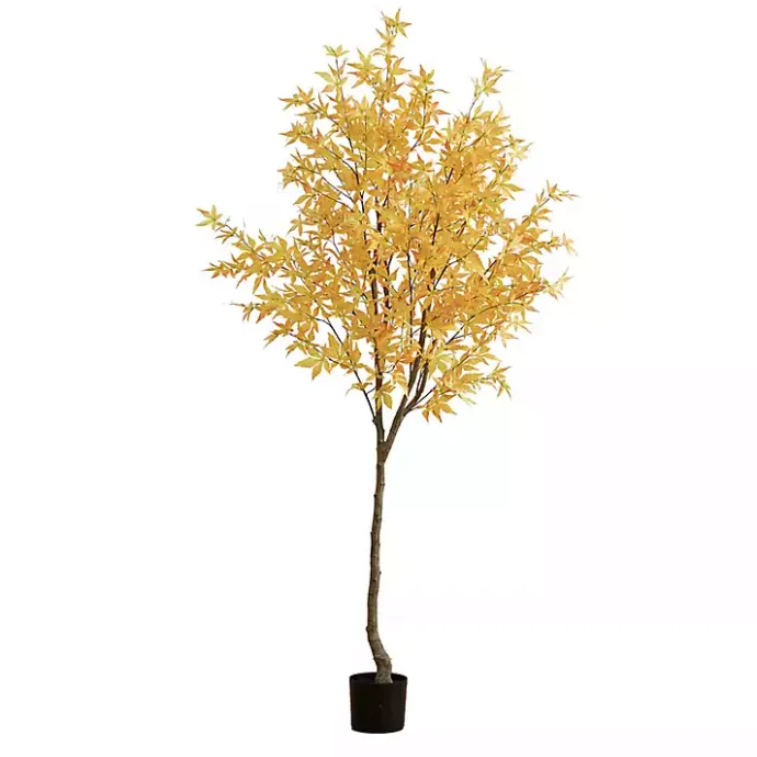 Sale Kirklands Home Maple Tree in Black Planter, 7 ft. Yellow