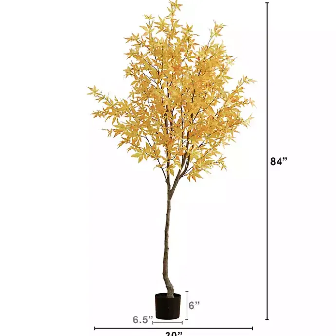 Sale Kirklands Home Maple Tree in Black Planter, 7 ft. Yellow