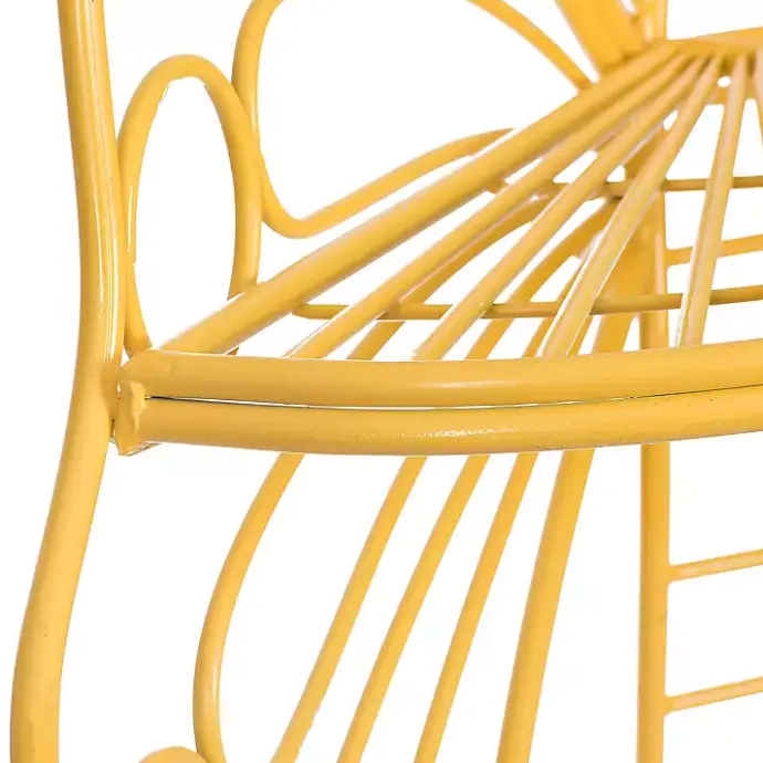 Online Kirklands Home Metal Butterfly Garden Chair Yellow