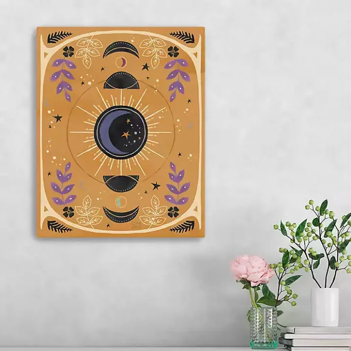 Online Kirklands Home Yellow Moon Phases Canvas Art Print