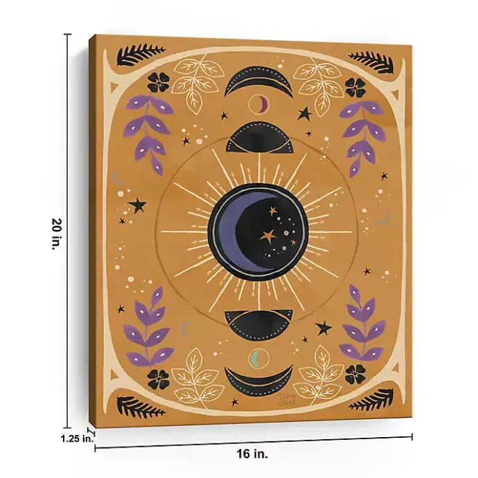 Online Kirklands Home Yellow Moon Phases Canvas Art Print