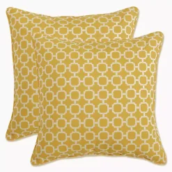 Outlet Kirklands Home Pattern Outdoor Pillows, Set of 2 Yellow